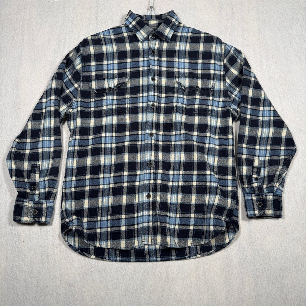 Jachs New York Mens Blue Plaid Flannel Button Down Shirt Size Large 974954